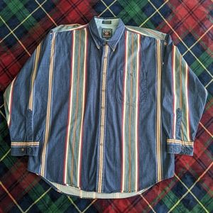 Vintage Chaps Ralph Lauren multi-stripe button down - XL